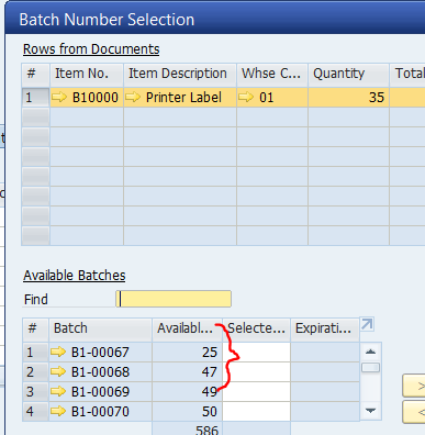 batch number assignment in sap